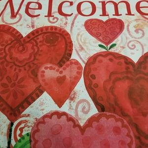 Valentine's House Flag EUC